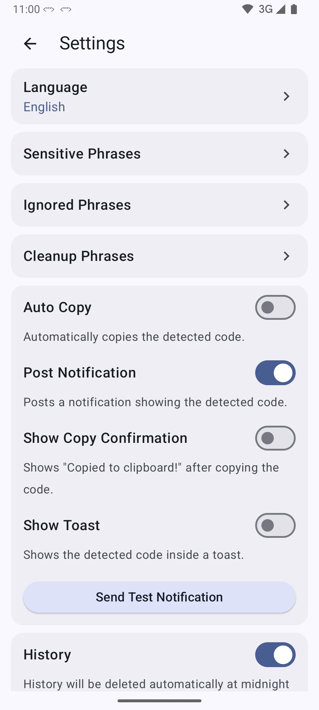 Copy SMS Code - OTP Helper screenshot